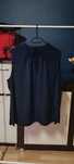 Elegancka bluzka koszula plus size granatowa
