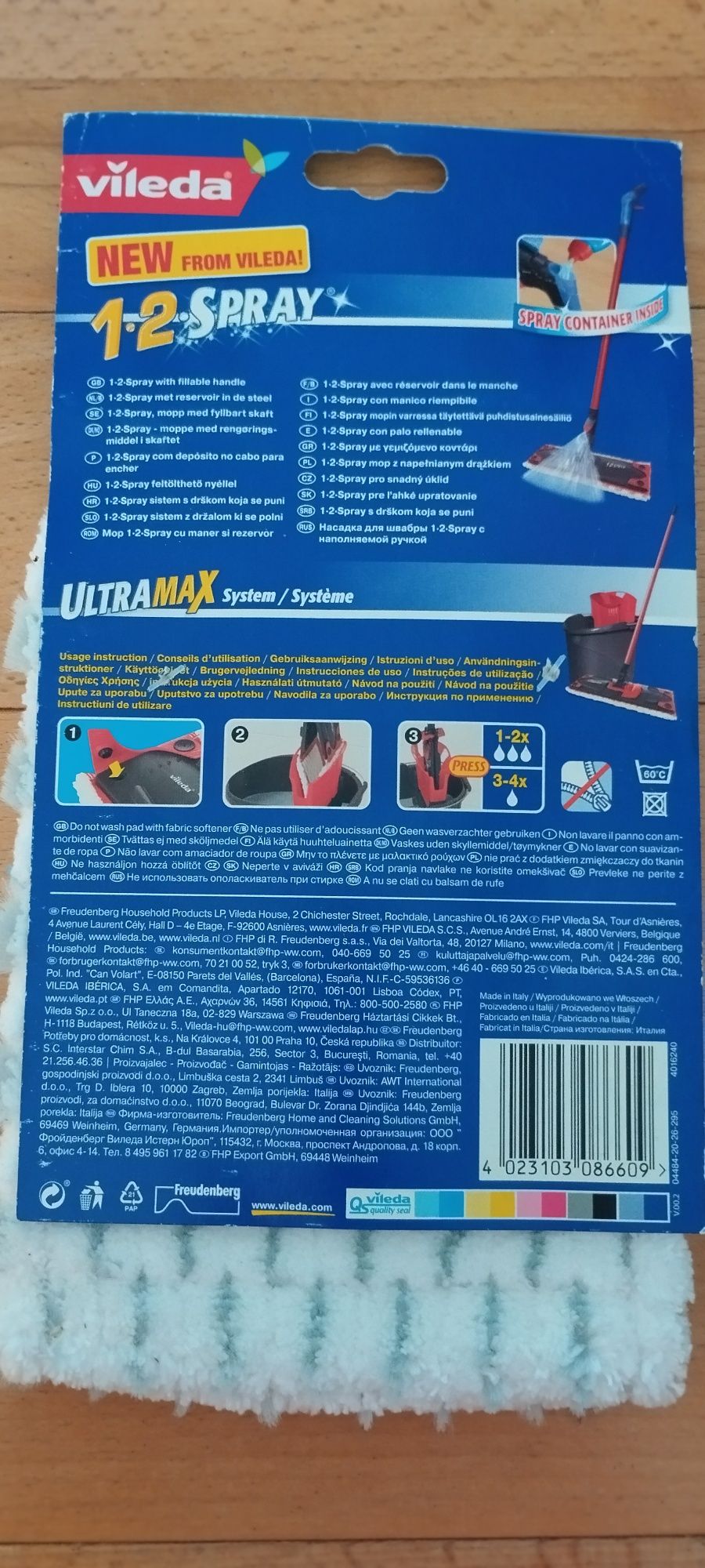 Nowy wkład do Mopa Vileda Ultramax Microfibre Also Fits - 2szt
