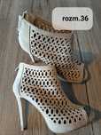 Botki damskie na wysokim obcasie 10 cm.,rozm.36,Graceland