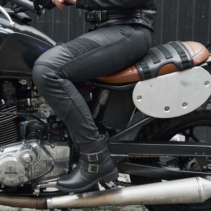 Jeansy damskie,motocykowe Ozone Roxy jak skóra woskowane sklep Grójec