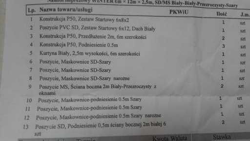 Namiot imprezowy całoroczny - Nowy, nierozpakowany 6m x 8m x 12m