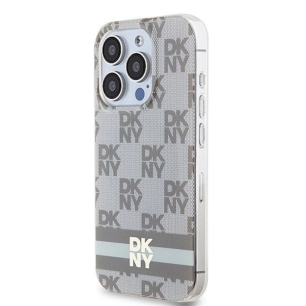 Etui DKNY IML Checkered Mono Pattern & Printed Stripes MagSafe na iPho