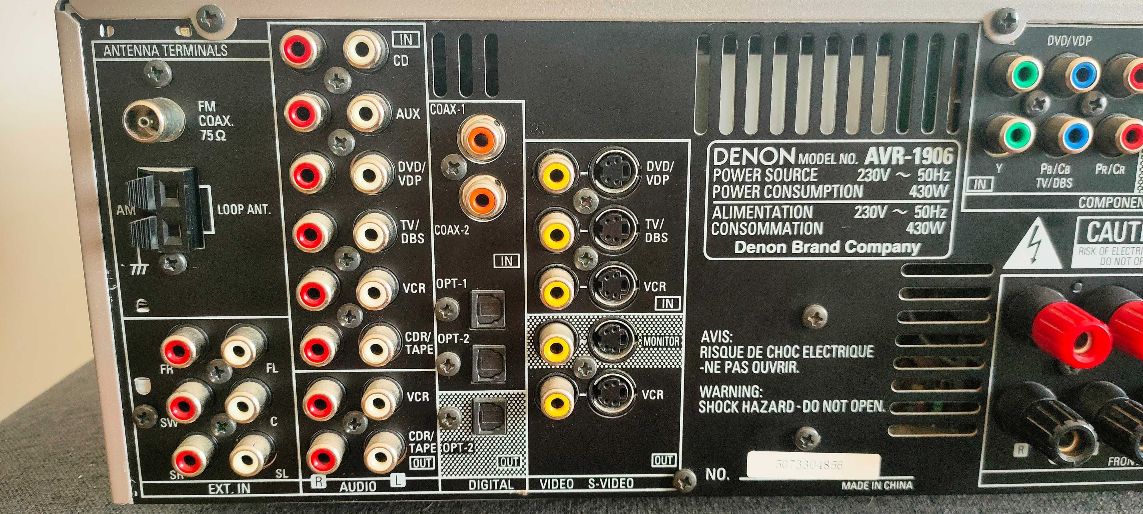 Amplificador, sintonizador  surround Denon AVR 1906