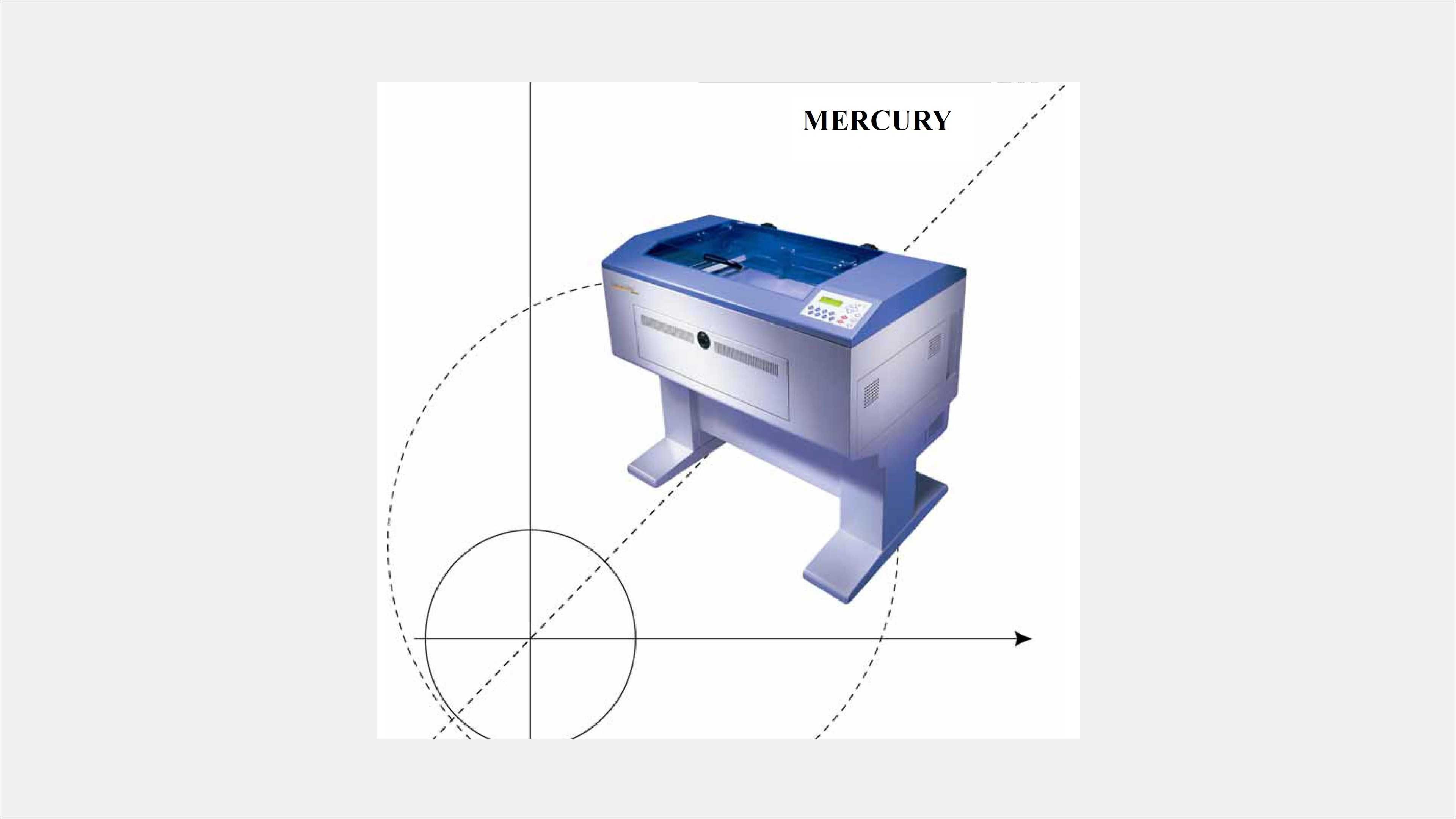 Máquina de gravação e corte laser Mercury 25W