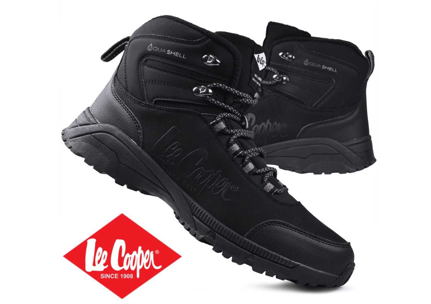 Buty Zimowe Męskie Lee Cooper Softshell czarne -1404  45 [WYSYŁKA 24H]