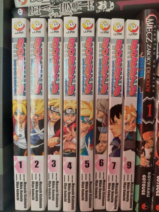 manga boruto tomy 1-7 oraz 9