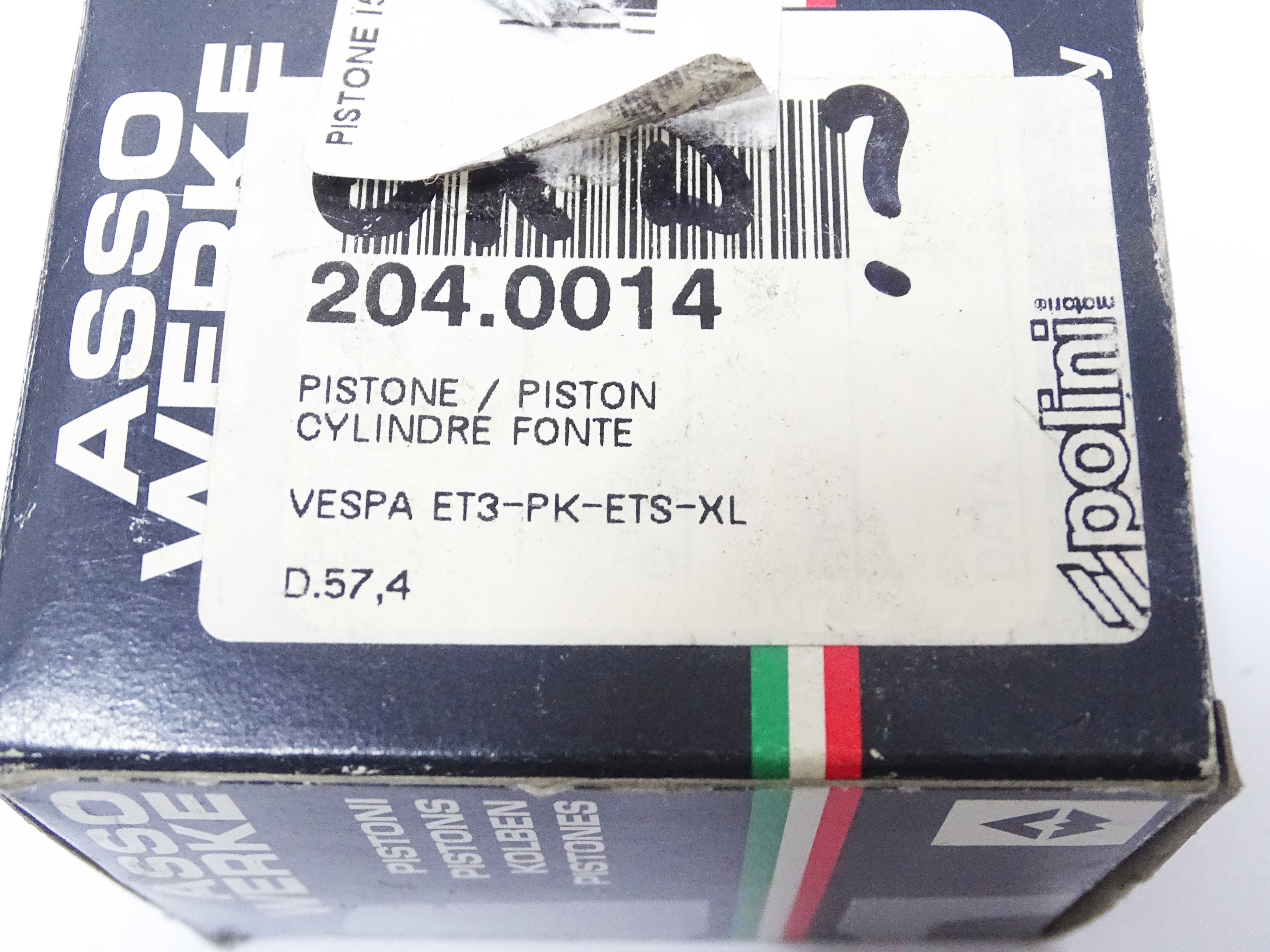 Tłok Asso Polini 57.4 140cc Piaggio Vespa ET3 PK ETS XL
