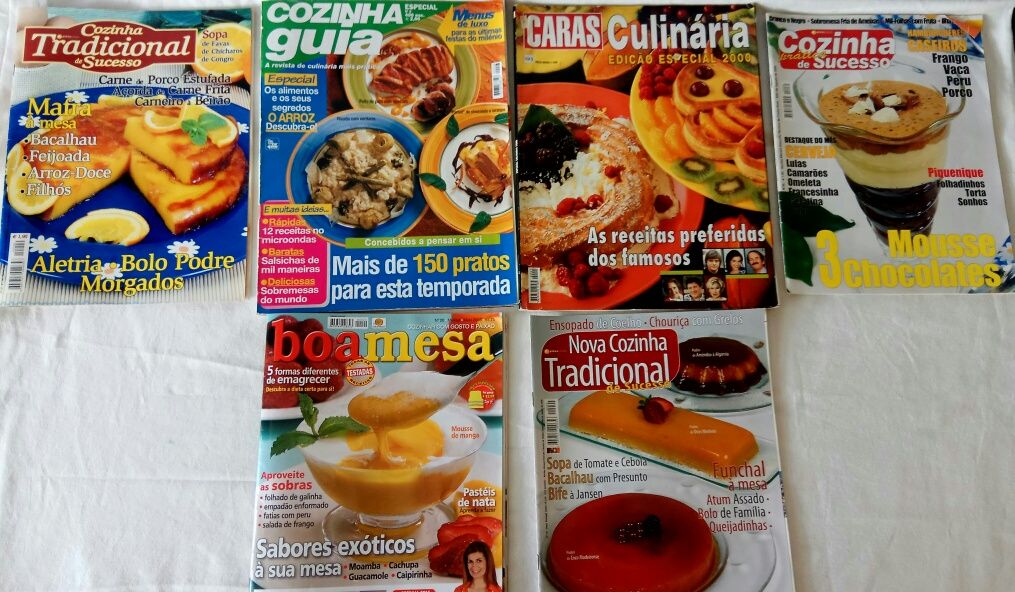6 Revistas Culinárias. Variadas.