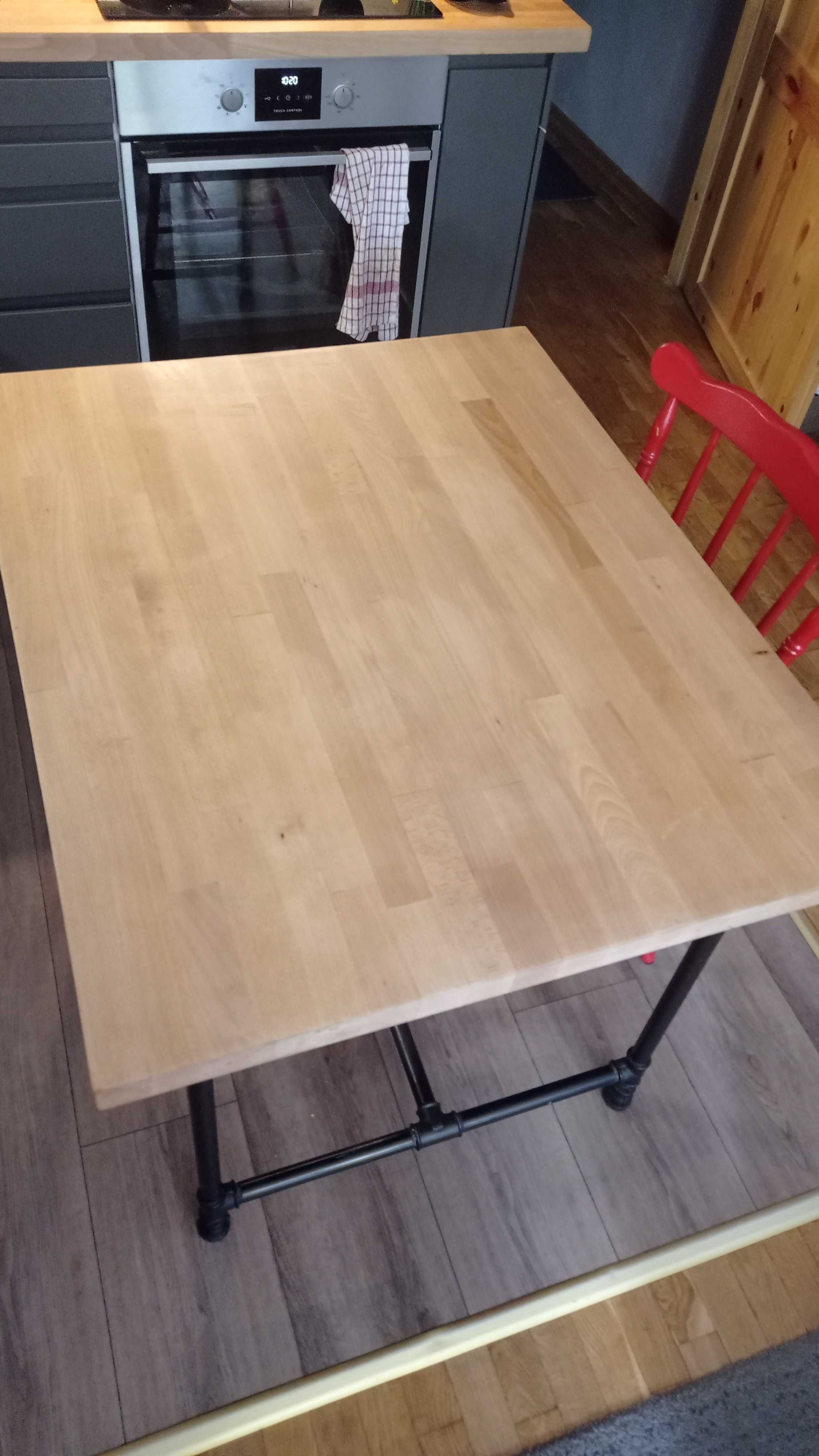 Stół kuchenny z drewna bukowego - loft - handmade