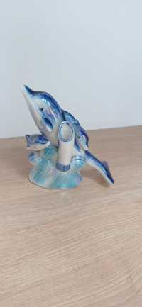 figurka wazonik delfinki