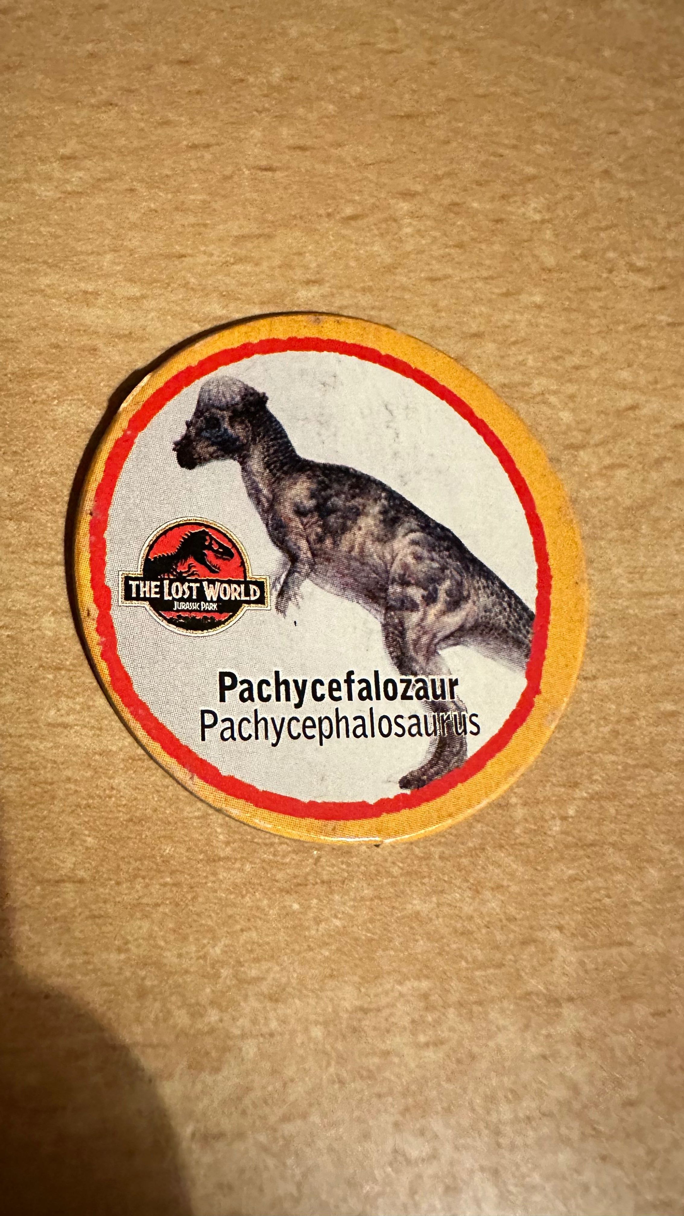 Jurassic Park The Lost World Tazo Leaf Tazo numer 5/24 Pachycefalozaur
