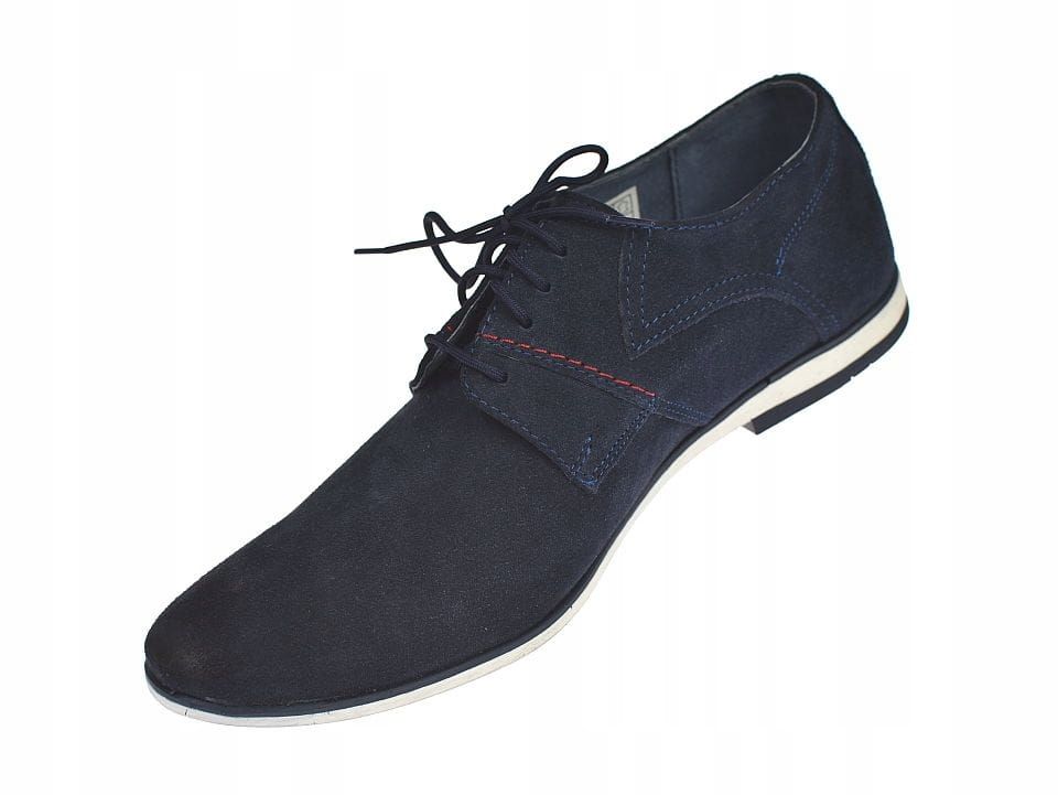 Półbuty męskie casual skórzane eleganckie Polskie M96 rozm. 41