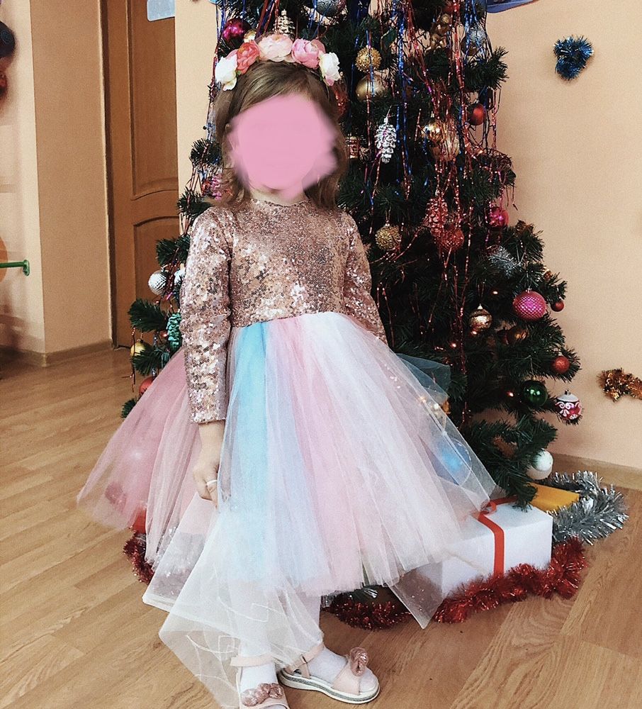 Платье пони с обручем 3-4года,новогоднее платье,плаття поні з обручем