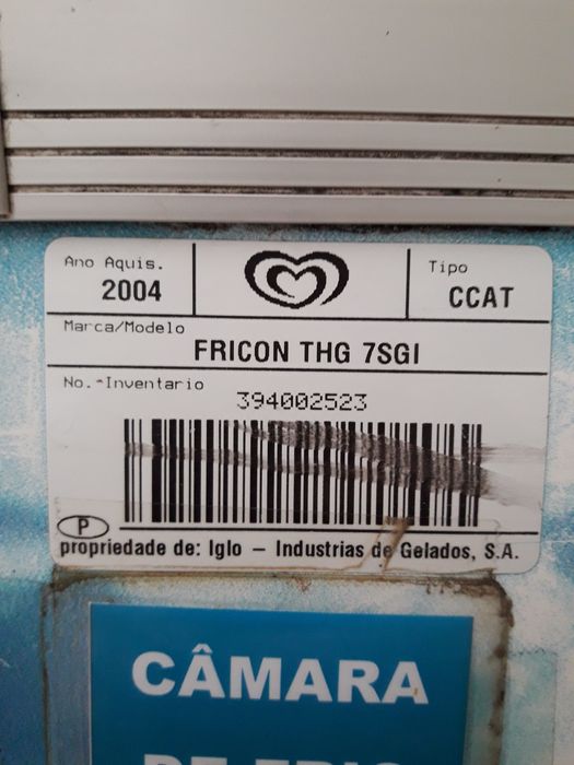 Porta de vidro para arca de congelados fricon