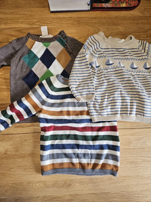 3 Sweterki HM, Rozmiar 86