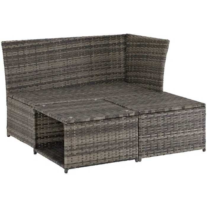 Zestaw mebli ogrodowych model MARSYLIA sofa + puf + stolik