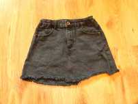 rozm 134 Zara spódniczka jeans czarna postrzępiona
