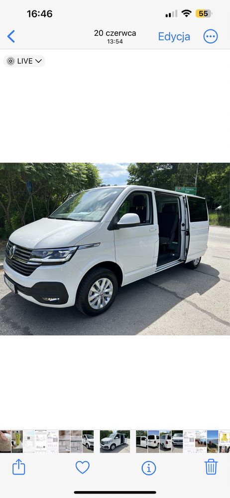 Wynajem VW Caravelle T6.1 Long DSG 8-9 osobowe