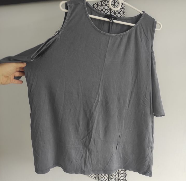 Szara bluzka damska,.odkryte ramiona, New Look, r 46
