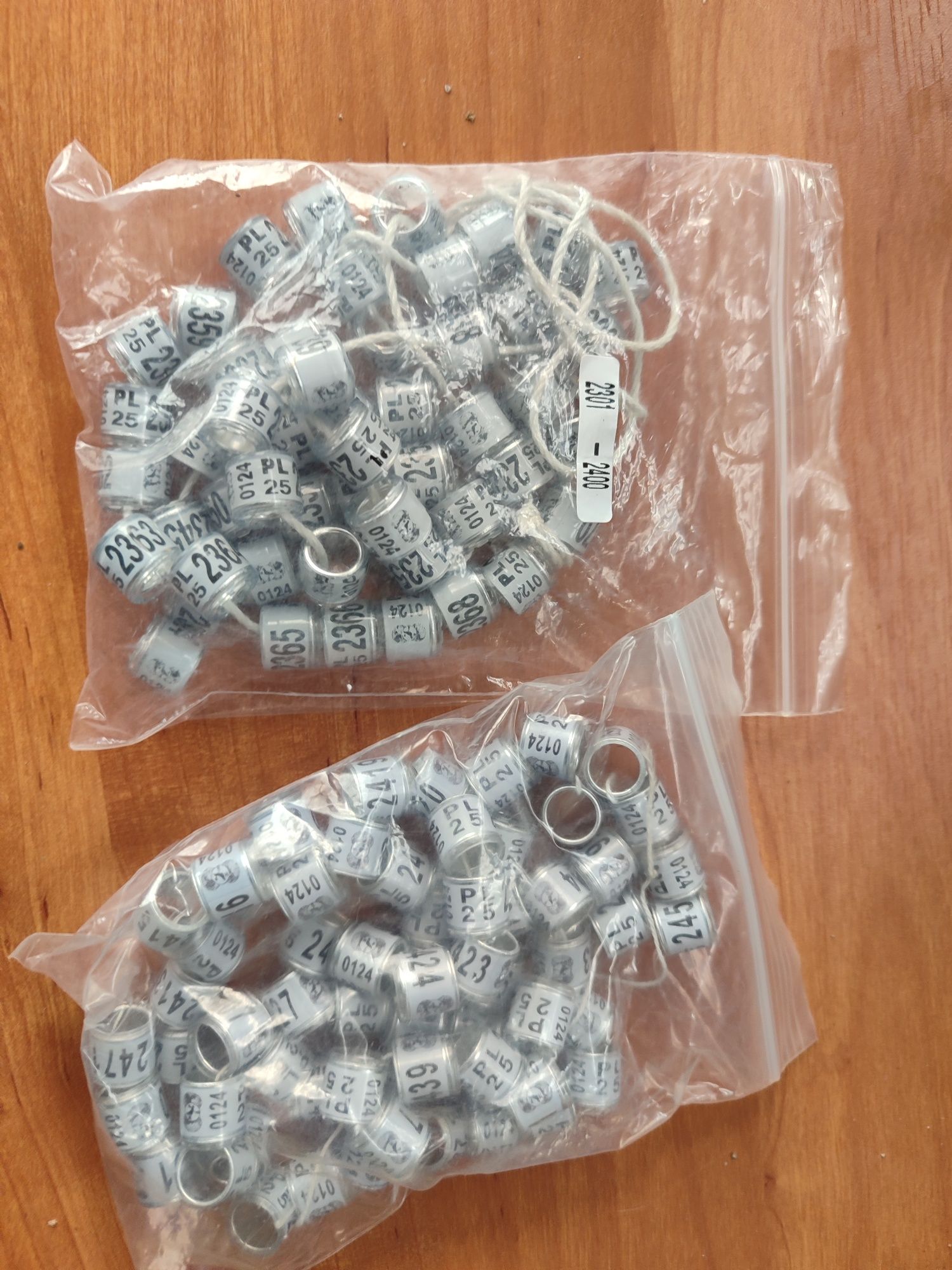 Gołębie. Obrączki 6mm-27mm rok 2023, 2024. 2025