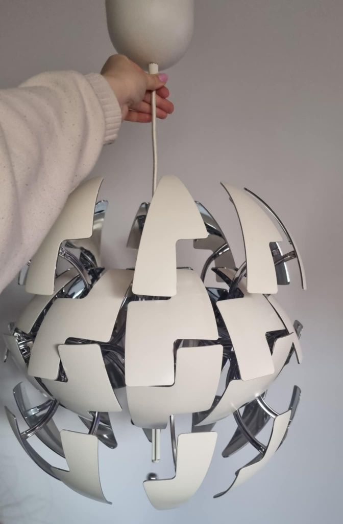 Lampa wisząca Ikea PS 2014 Salon Sypialnia Biała Chrom