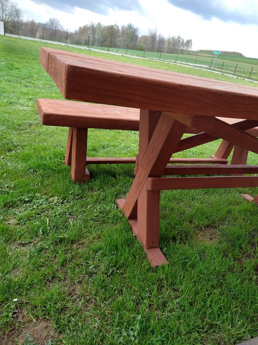 Stół ogrodowy + ławka ogrodowa