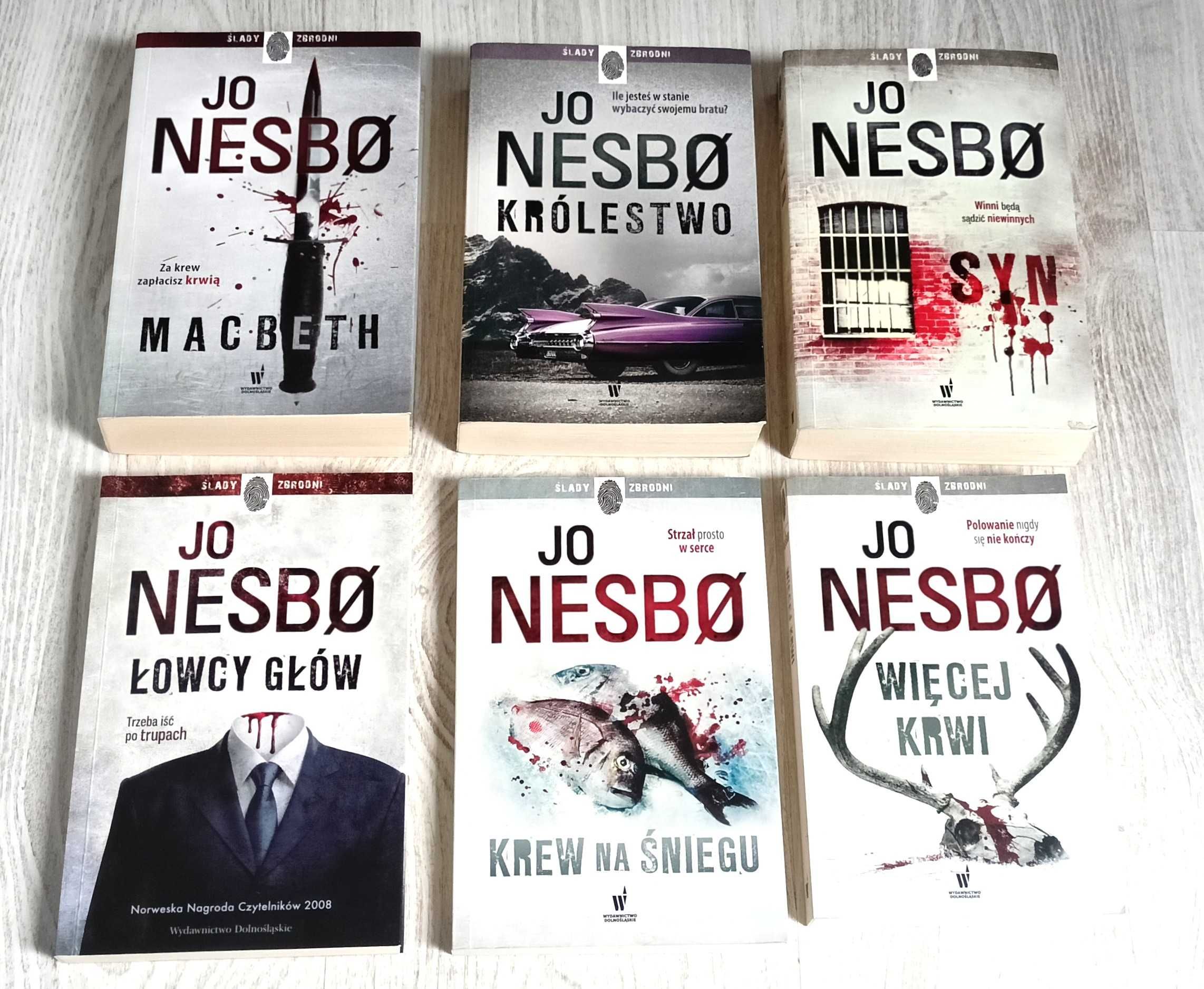 6 Jo Nesbo Królestwo Macbeth Krew na śniegu Syn Więcej krwi Łowcy głów