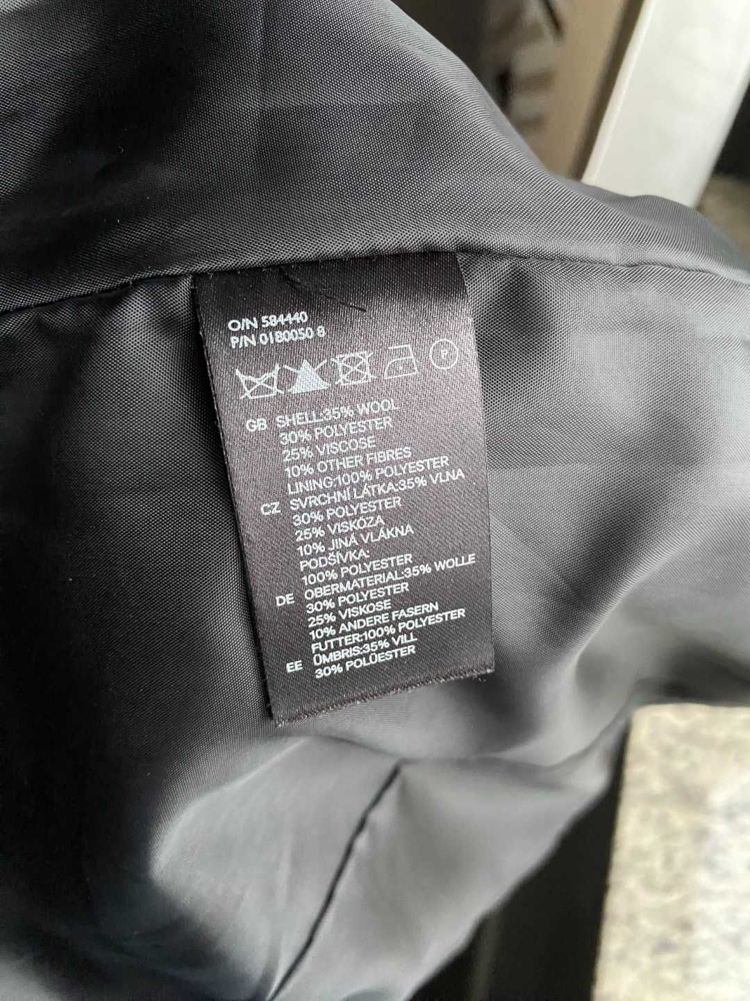 Kurtka H&M czarna rozm.XL wełna jodełka