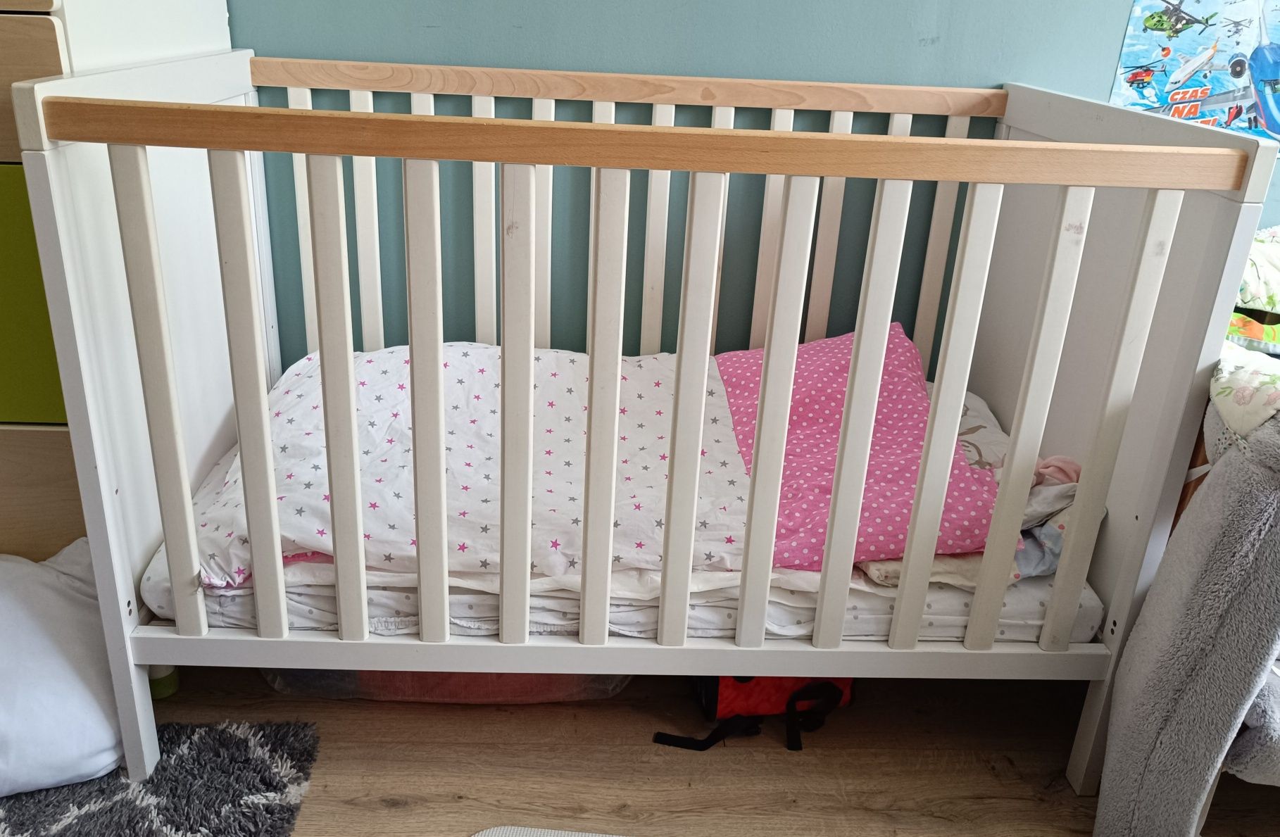 Łóżeczko niemowlęce dziecięce Ikea sundvik 60 x 120