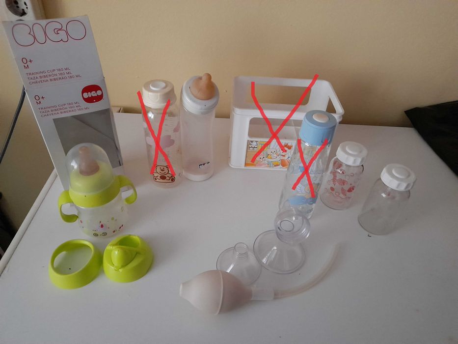 Biberões  vidro e plástico