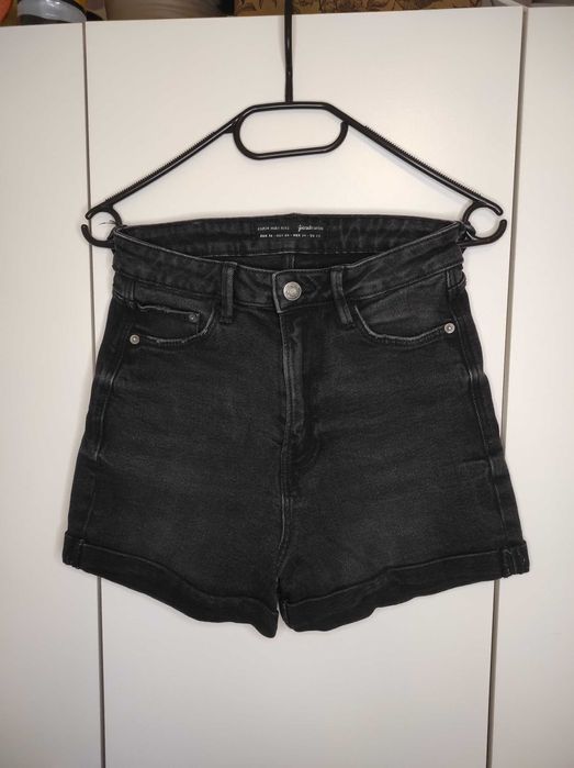 Czarne szorty jeansowe Stradivarius rozmiar S/36