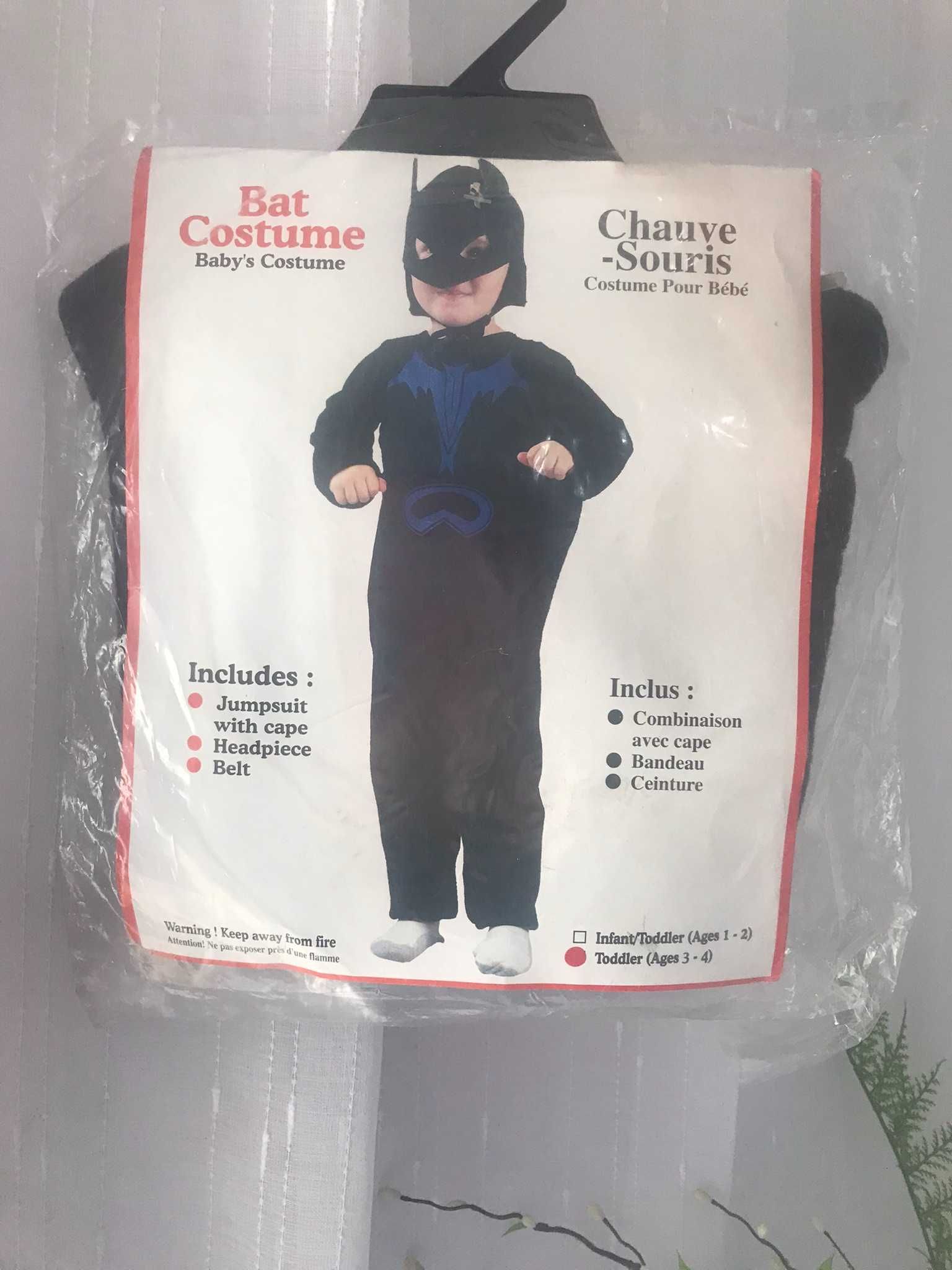 Fatos de carnaval disfarce de Bat morcego 3-4 anos