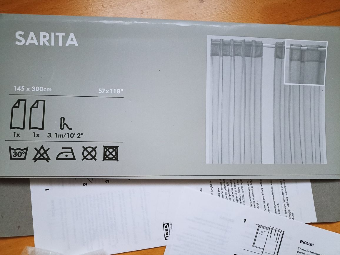 4 firanki czarne ikea
