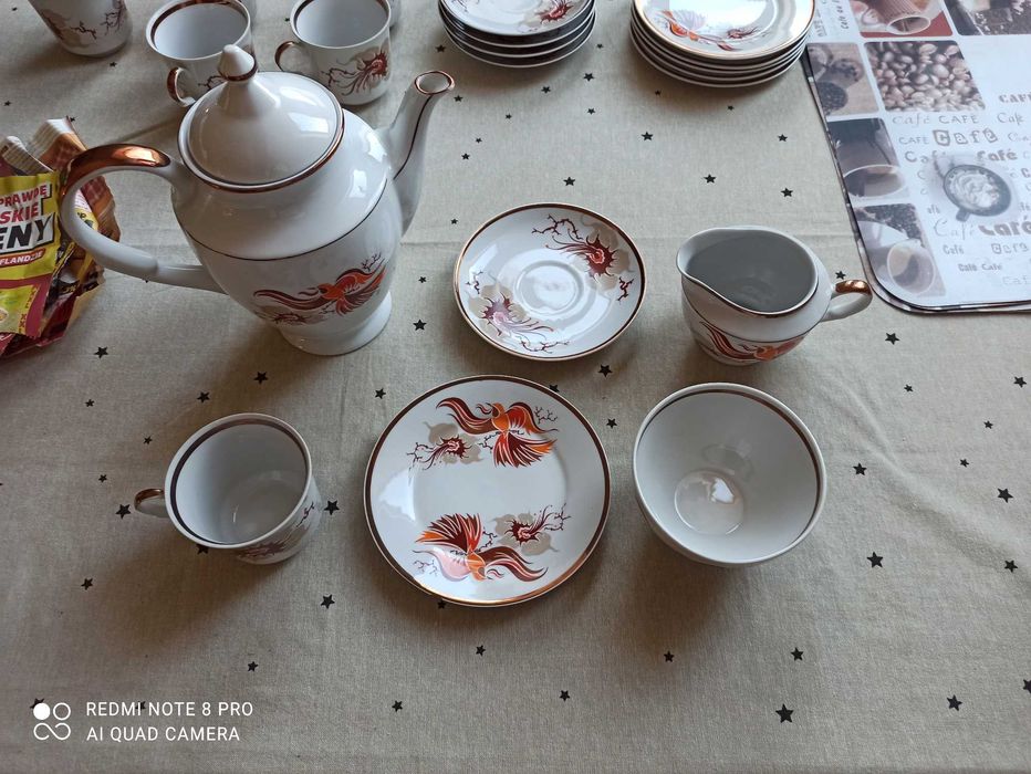 Porcelana zestaw kawowy herbaciany sześcioosobowa 6 osób Jarolina