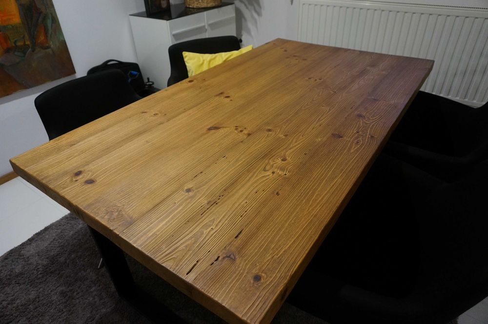 Stół ze strego drewna loft 90x160