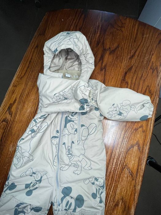 Теплий дитячий комбінезон H&M «Міккі Маус», розмір 74 см 6-9 міс