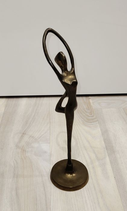 Piękna, zabytkowa figurka Baletnicy. Mosiądz. Tancerka. Baletnica