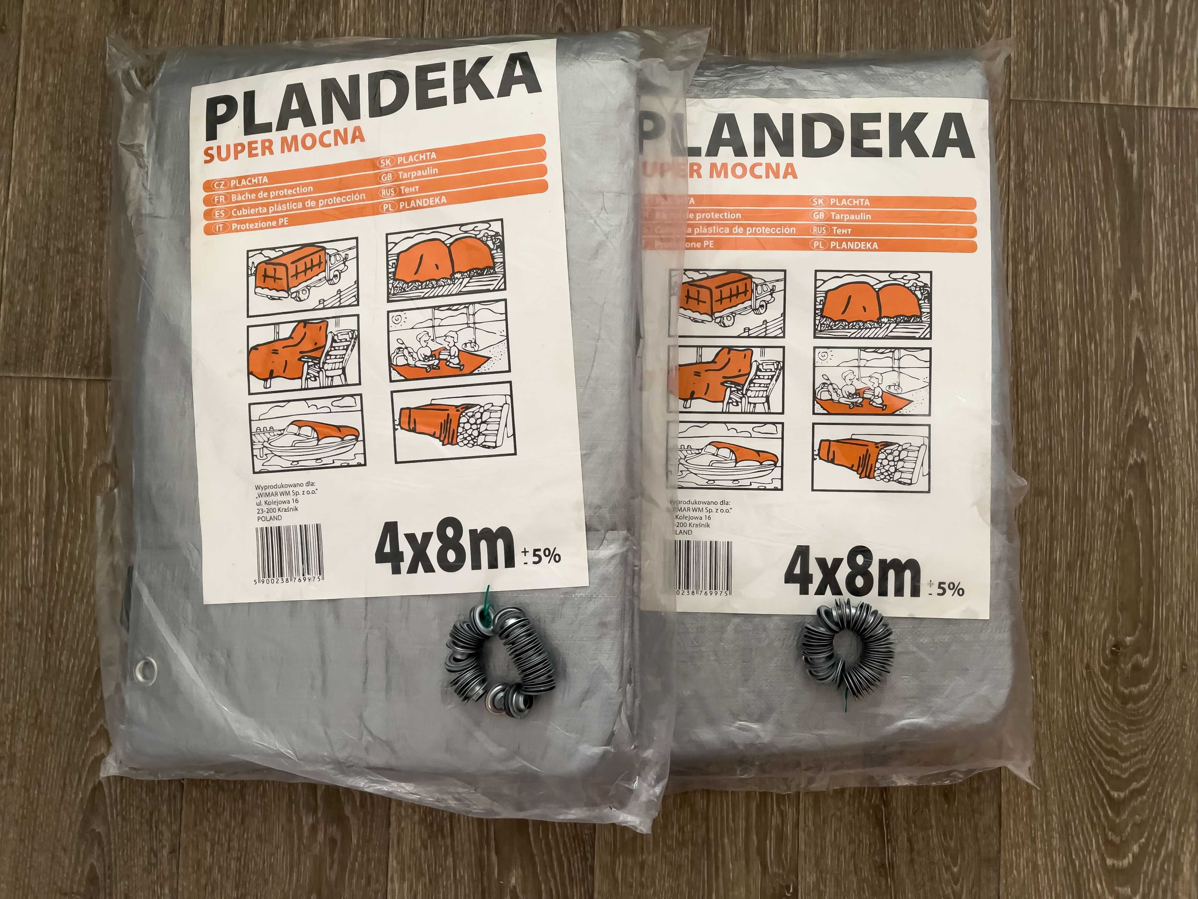 Тент Plandeka 4х8 м, 110 и 160 г/м2, серебрянный металлик