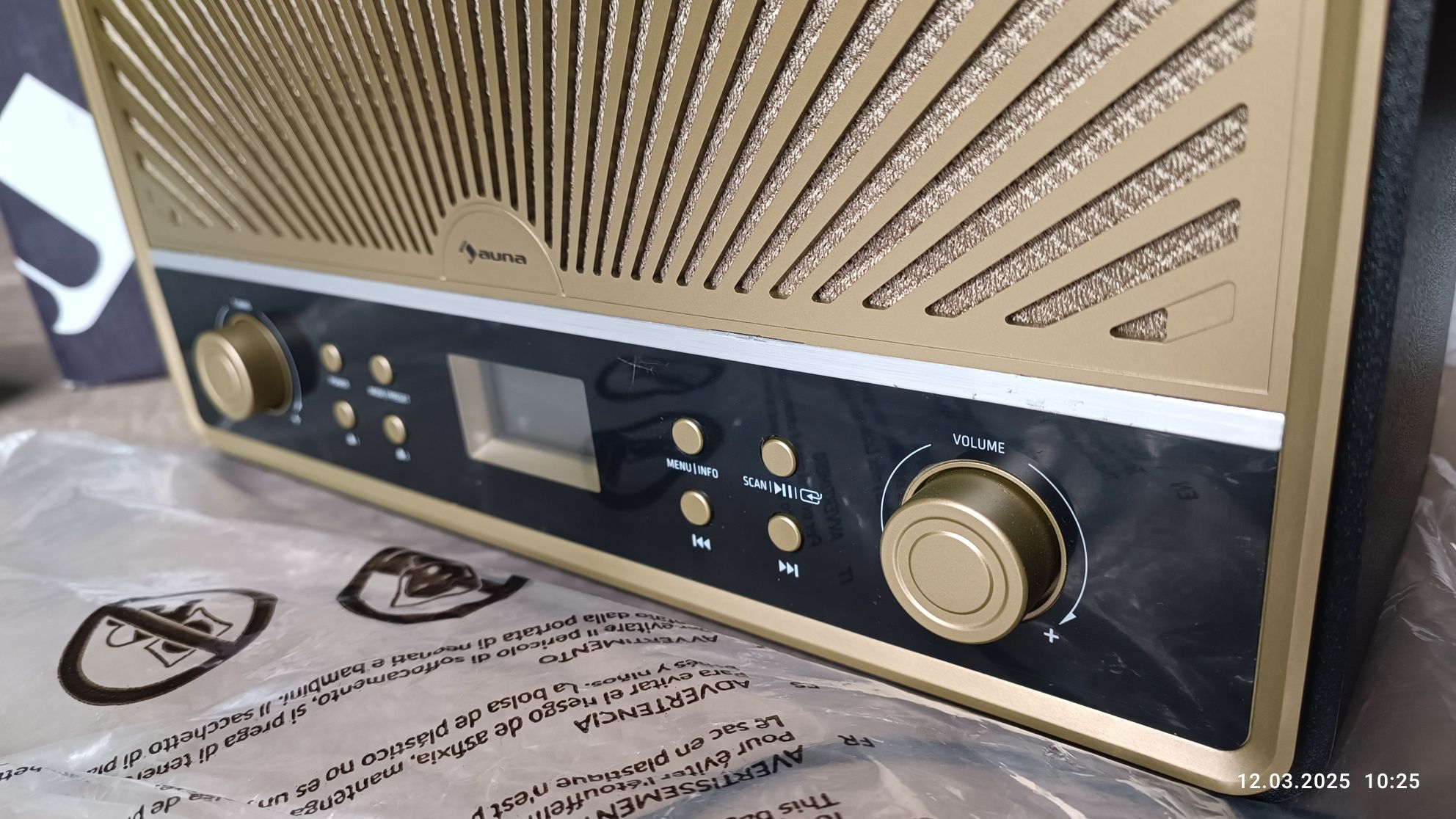 Ретро програвач Auna, FM, aux, б/в