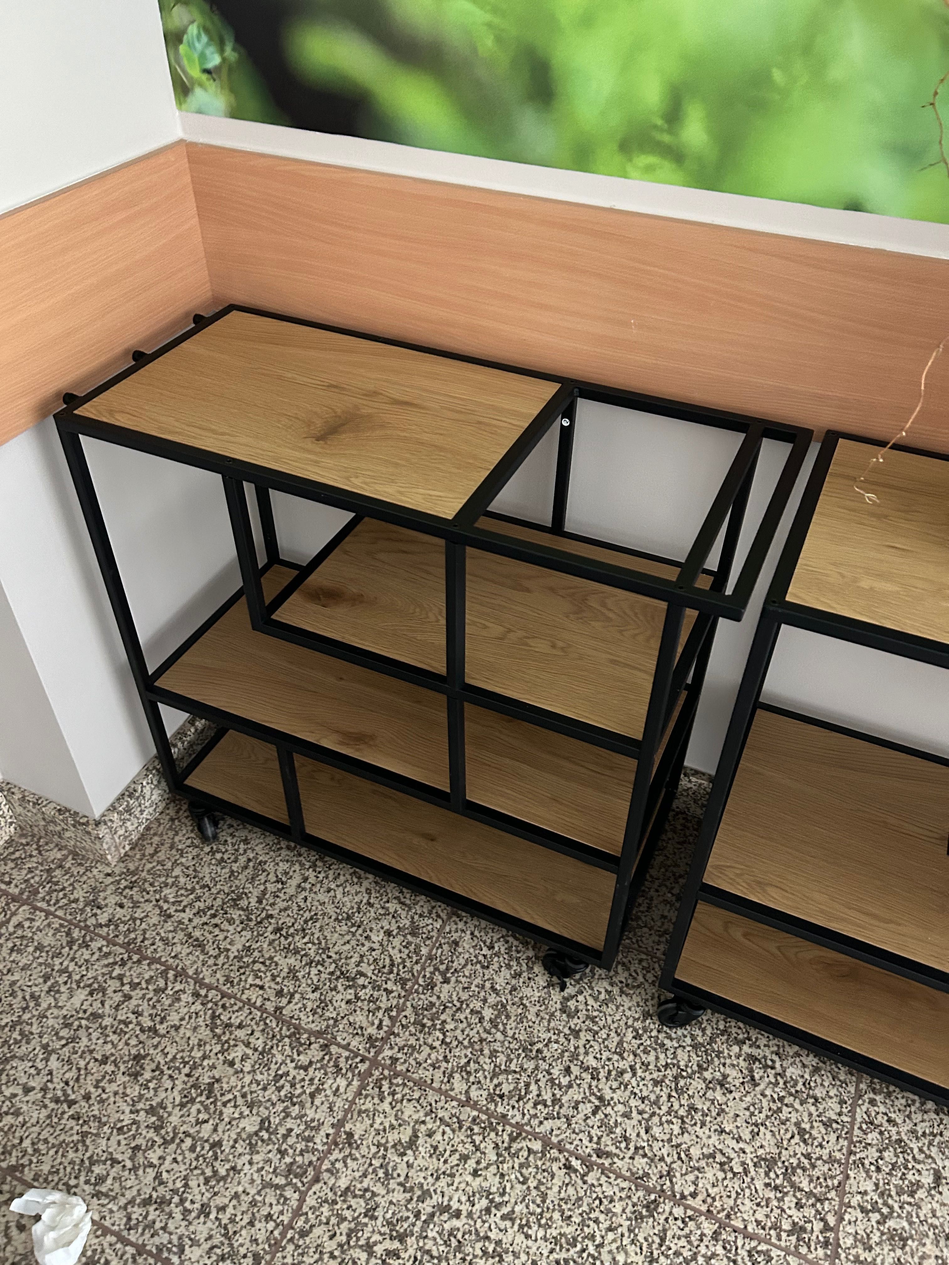Barek na kółkach Regał 2 regały styl loft nowe rachunek