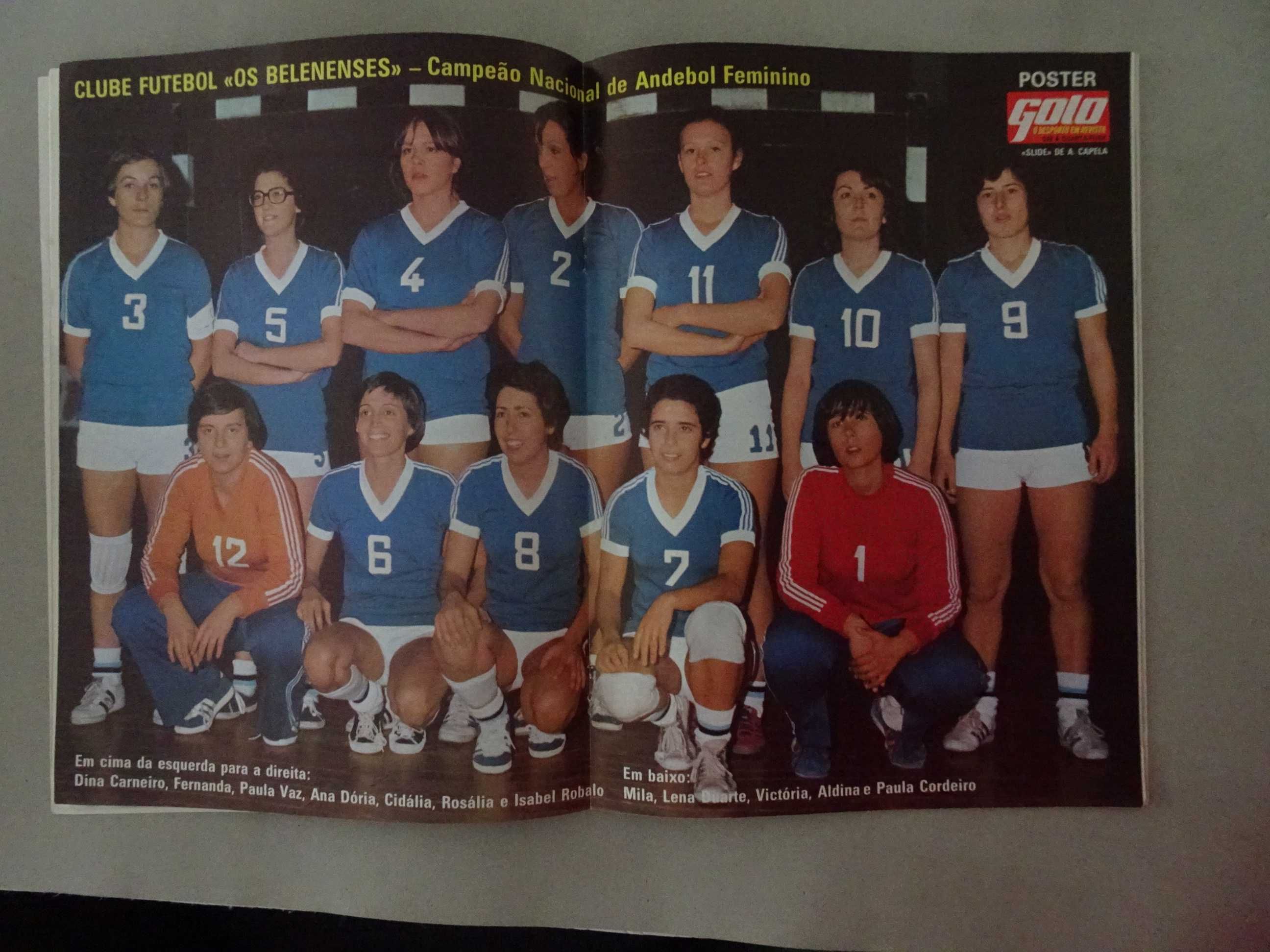 Antiga revista golo nº18 com poster e cromos
