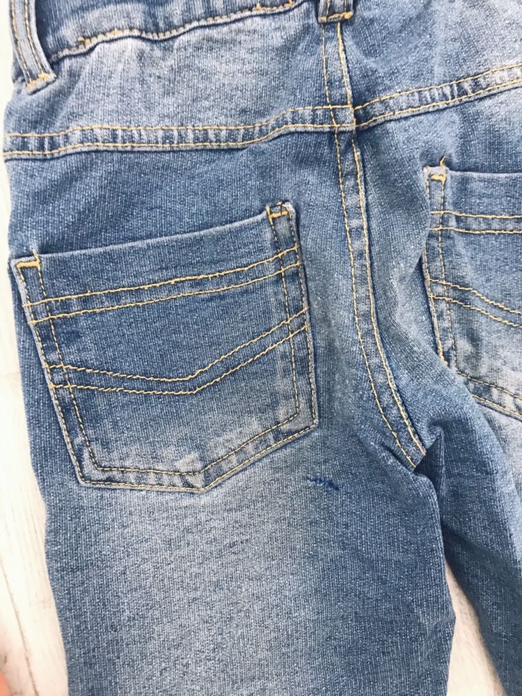 Lindex dżinsy 104 cm jeansy spodnie rurki elastyczne z regulacją