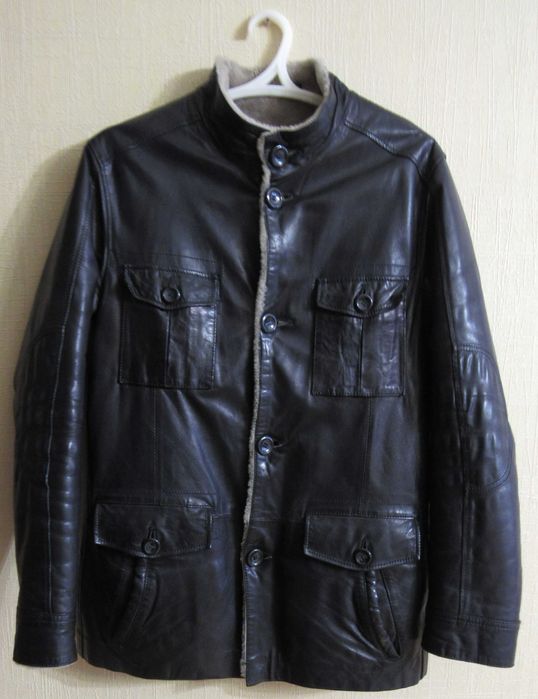 Куртка шкіряна чоловіча зимова S