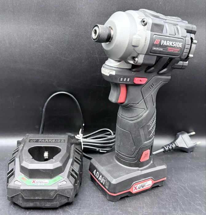 Zakrętarka,wkrętarka udarowa 12V PARKSIDE PDSSAP A1/Aku.4Ah/Ład