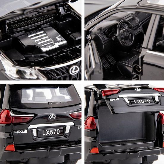 Lexus Lx570 Model Duży Model  Replika Metal Napęd Śwatła  1:22