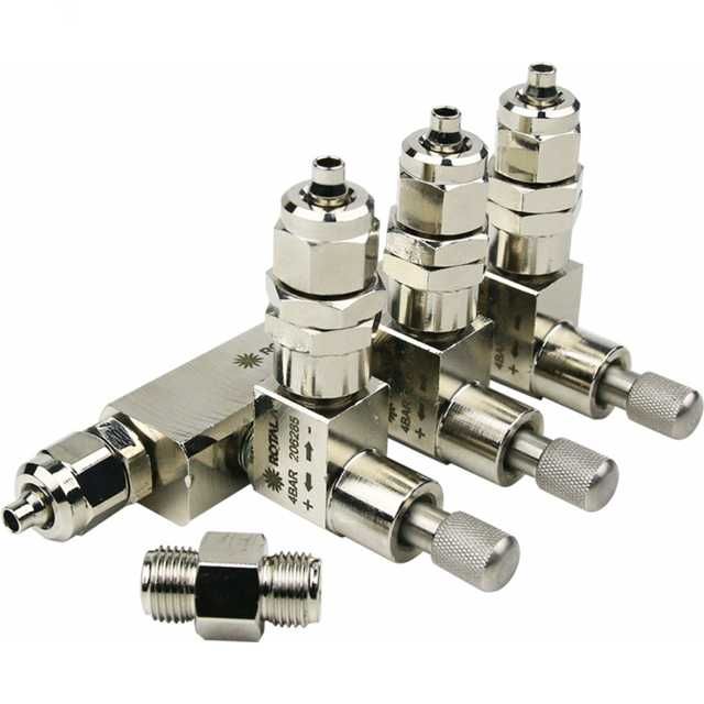 CO2 Precision Valve 3+CV Zaworek prec. trzy-wyjściowy z zaworem zwrotn