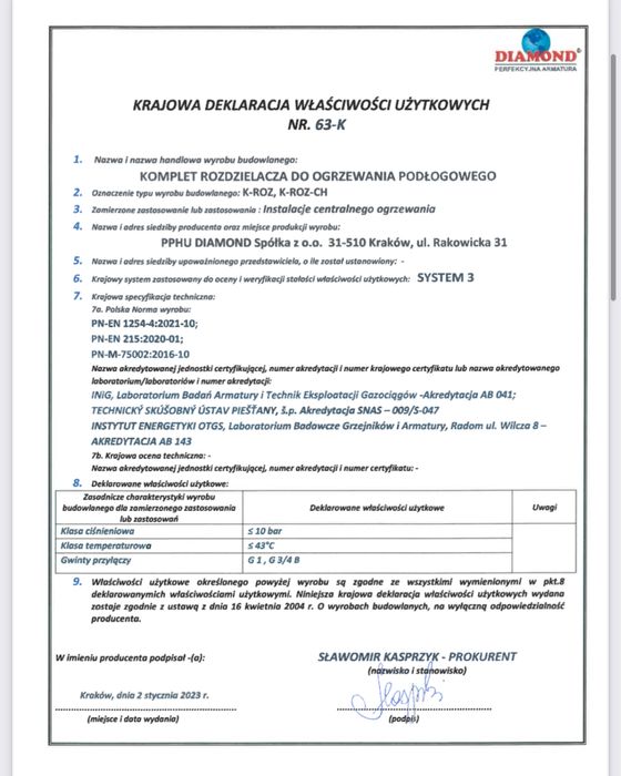 rozdzielacz do ogrzewania podłogowego do podłogówki
