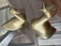 Conjunto de patos em latão dourado