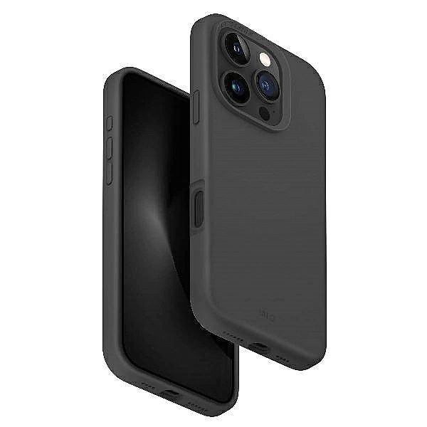 UNIQ etui Lino Hue iPhone 16 Pro Max 6.9" Magclick Charging szary/char