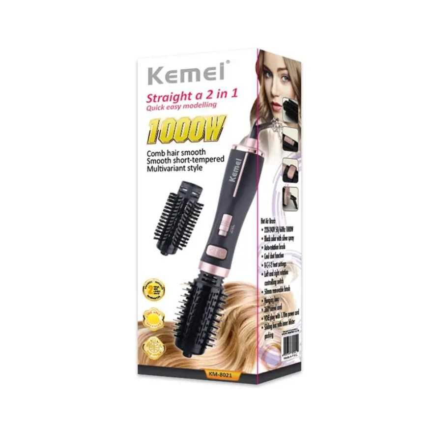 Мультистайлер фен щітка  Kemei KM-8021 для завивки укладання